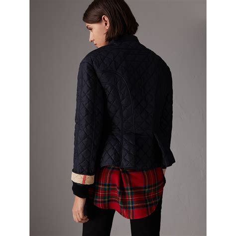 burberry navy quilted coat|quilted Burberry jacket outlet store.